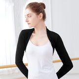 Elegant long sleeve dance wrap top