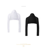 Elegant long sleeve dance wrap top