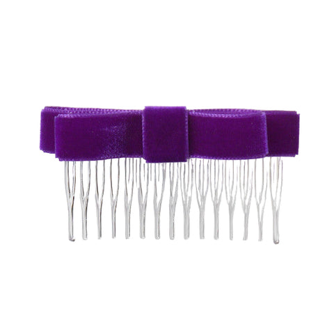 Straight Velvet Hair ribbons on Combs