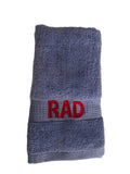 RAD Red Embroidered Towel