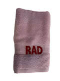 RAD Red Embroidered Towel