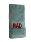 RAD Red Embroidered Towel