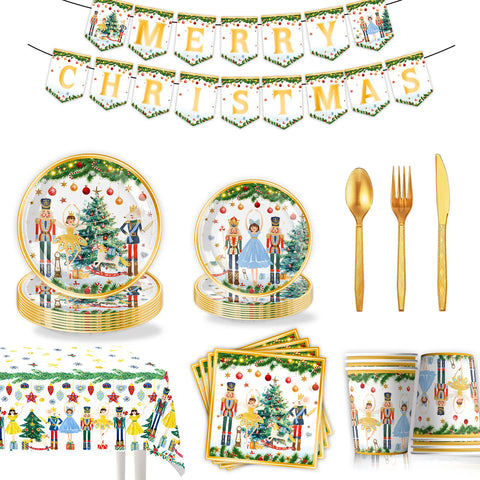 Christmas Nutcracker Theme party tableware sets