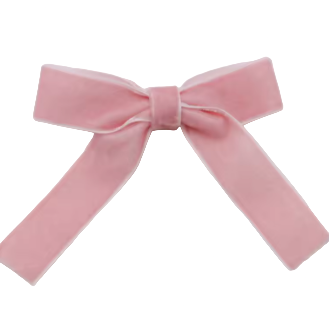 Velvet hair ribbon with clip closure