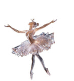 Sparkling Acrylic Crystal Ballerina Christmas Ornament