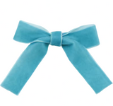 Velvet hair ribbon with clip closure