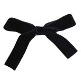 Velvet hair ribbon with clip closure