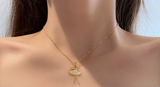 Ballet girl rhinestone necklace