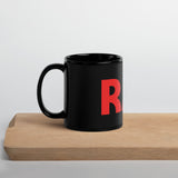 Red RAD Logo Black Glossy Mug