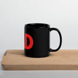 Red RAD Logo Black Glossy Mug