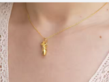 Gold plated Pointe Shoe necklace