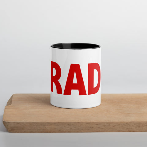 Red RAD logo Mug with Color Inside