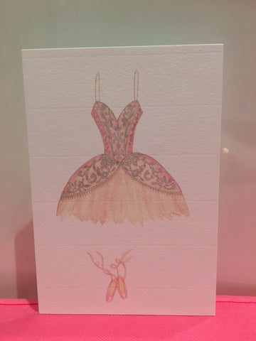 The Ballet Dress greeting card