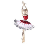 Enamel Ballet Girl Brooch
