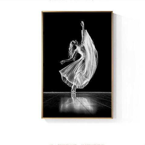 Elegant ballerina canvas poster